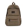 Schoolbag Mori ins wind corduroy plaid schoolbag for female junior high school students large capacity casual versatile backpack travel backpack