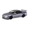 Aoshima Snap Kit No.12CU-AS Nissan R34 Skyline GT-R Custom Wheels (Athlete Silver) 1/32 Scale Pre-Painted Plastic Model