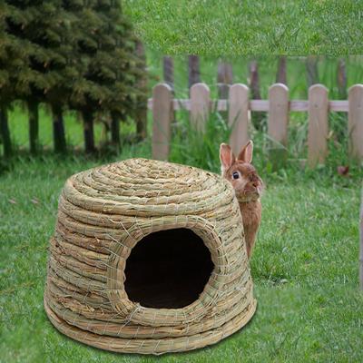 Grass House, Nest Playhouse Shelter Chew Toys for Canary Ferret Gerbil Hamster