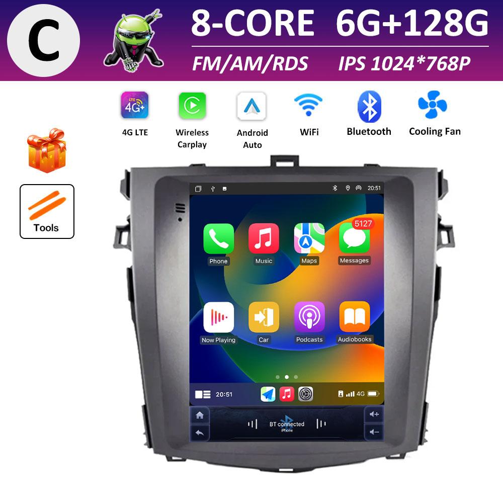 Autoradio DSP Stereo Car Video for Toyota Corolla E140 E150 2007 2008 2009 2010 - 2013 Radio Player Android Smart System No 2din