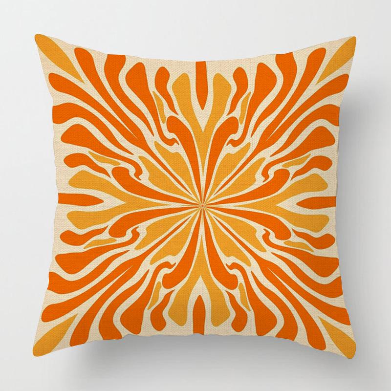 Home Decor Vibrant Retro Pattern Digital Print Pillow Covers Pattern Cushion Cover Suitable For Sofa Bedroom Car Pillow Cover