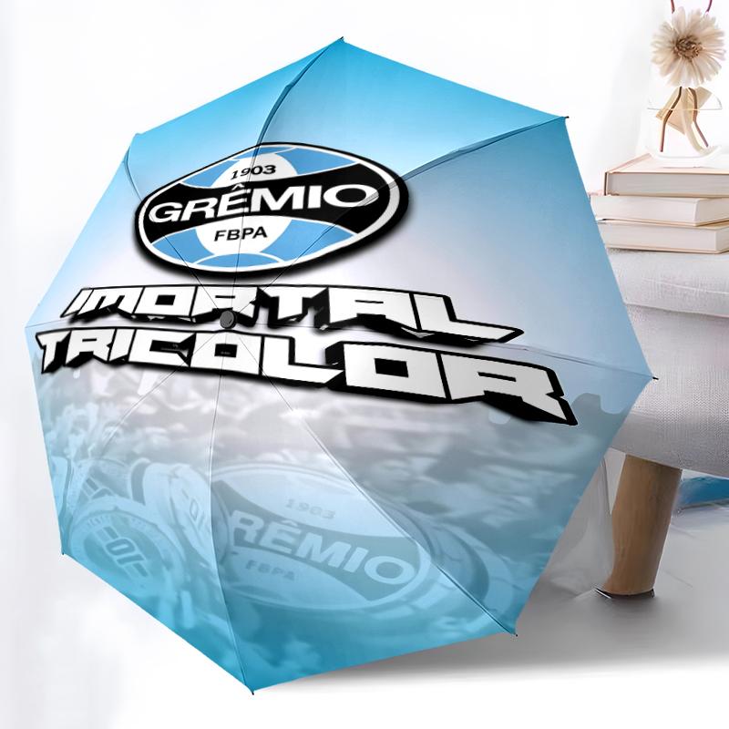 Printed Grêmio logo Folding Umbrella,Outdoor,Leisure,And Travel Umbrella,Durable Umbrella Fabric,Birthday And Holiday Gift