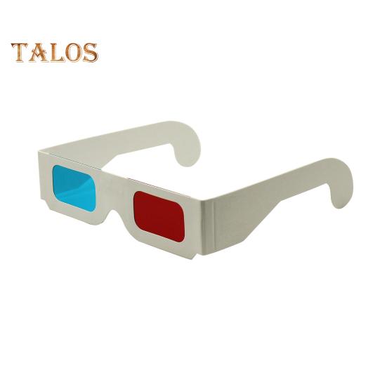 10/20/30/50/100 Pairs Red Blue Stereo Glasses 3D Paper Glasses Foldable Paper Temple 3D Glasses Film Decoration