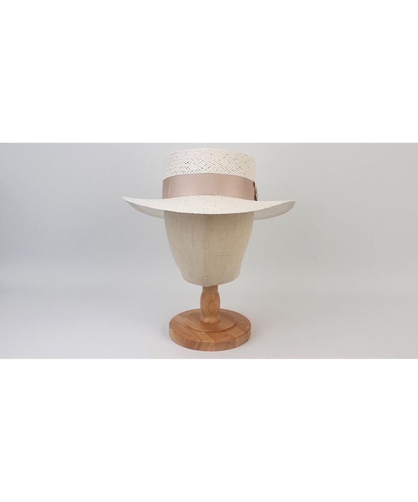 White Ivory Line Panama Hat
