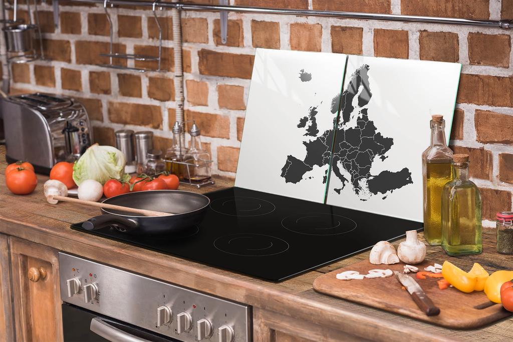SZKLANA PŁYTA OCHRONNA NA KUCHENKĘ 85x52 MAPA