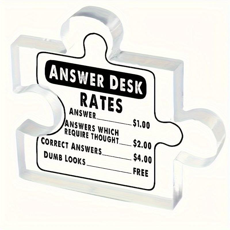 

Acrylic Decoration for Fun Answer Board - Novelty Home Décor for Bedroom and Festival Decoration чистий