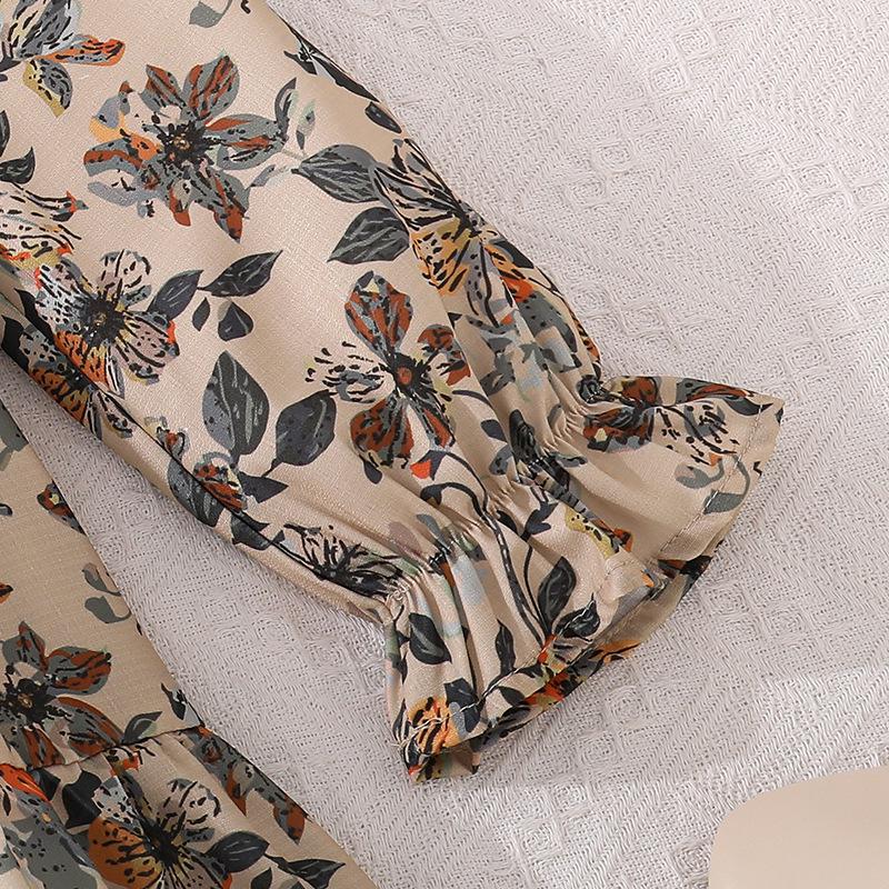 2025 Autumn/Winter European & American Girls' Long-sleeve Casual Princess Dress - Elegant & Printed