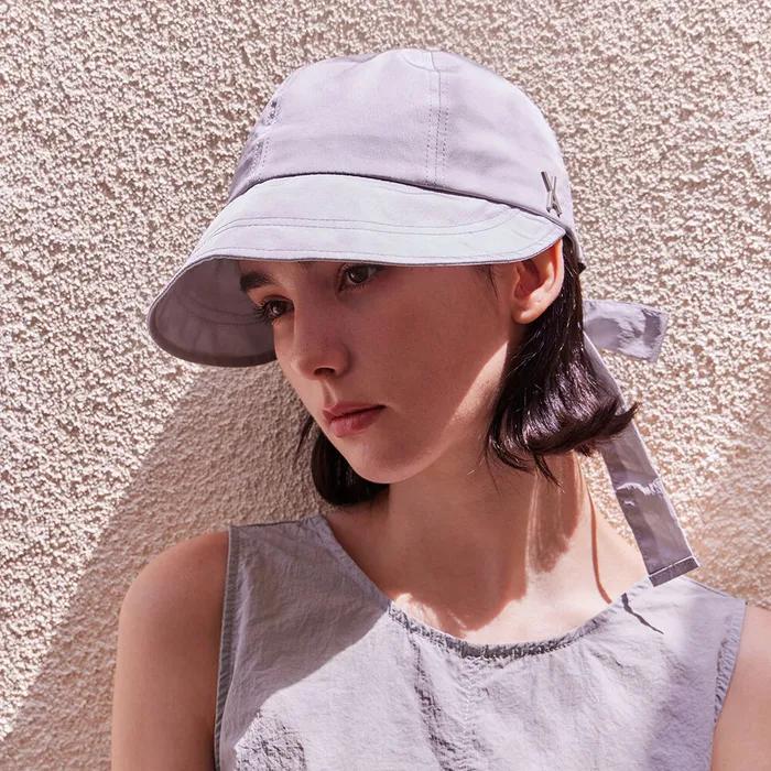 VA Studded Ribbon Bonnet Hat Grey