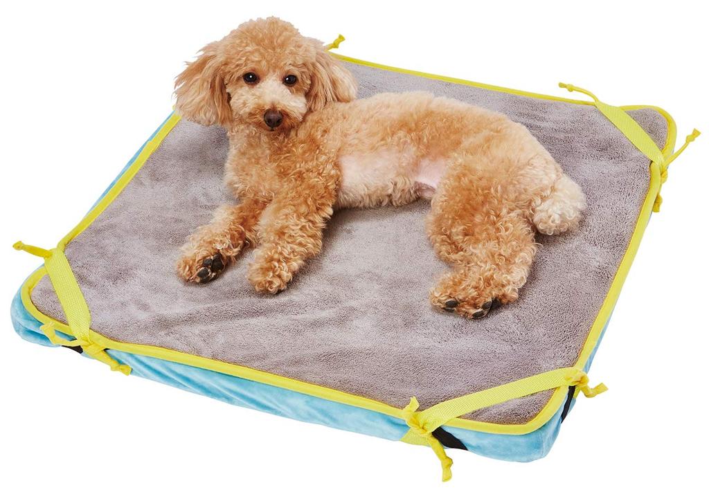 Petio zuttone High-Resilience Fiber Bed for Easy Turning, with Washable Waterproof Mattress, Small, for Pets