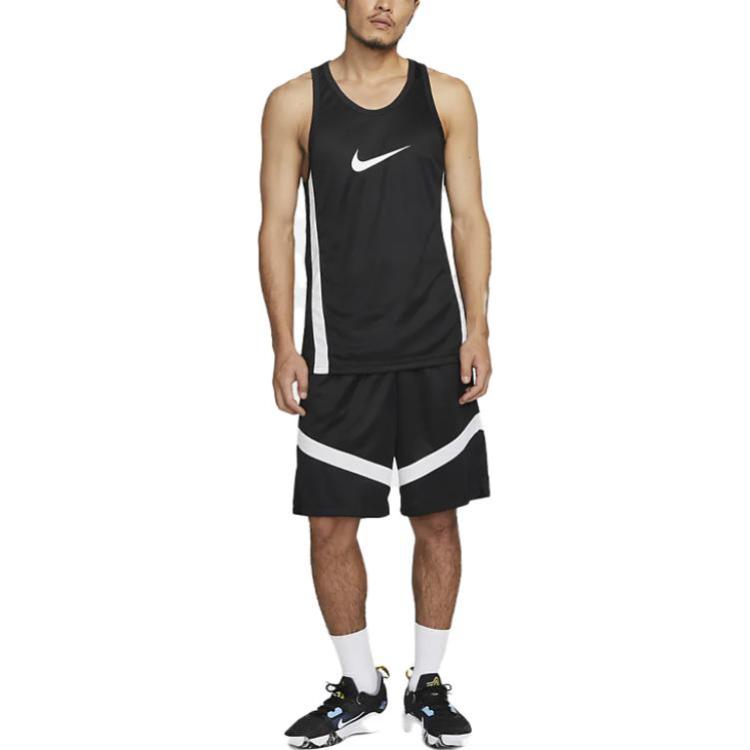 Nike Logo Print Crew Neck Basketball Tank Top Men Tops Black DV9968-010