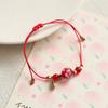Luminous glazed flower red rope bracelet weaving simple and versatile men's jewelry gift bracelet origin