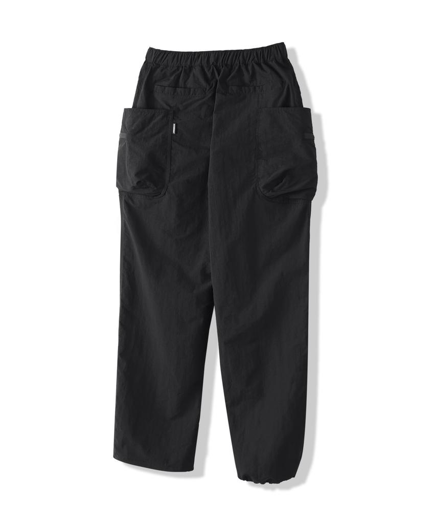 MODERMENT [Nylon] Belted Tech Cargo String Pants [Black]