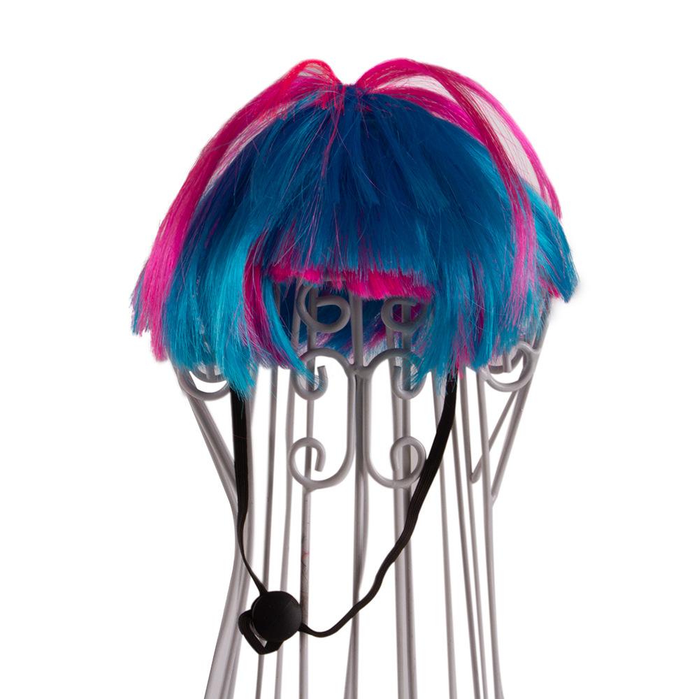 pet wig explosion head bangs cat dog Halloween Christmas curl wig pet hair accessories