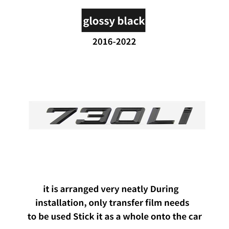Adatto per BMW Serie 7 G70 G12 730d 730li 740i 750i 735Li 760Li 745e 760i modello 2023, con un logo alfanumerico nero lucido