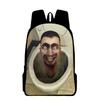 Cartoon Toilet Skibidi Backpack Pencil Case Large Capacity Schoolbag Travel Bag