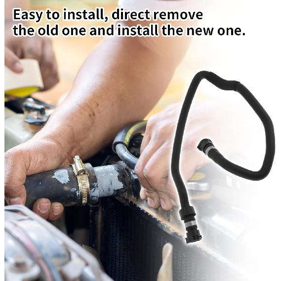 Radiator Hose Engine Coolant Water Hose No.17127580963 for BMW 640i 2012-2017 for BMW 740i 2011-2014 Rubber Black Good Sealing