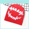 Autumn Acrylic Knit Hat With Facial Element Unisex Casual Cold Weather Accessory