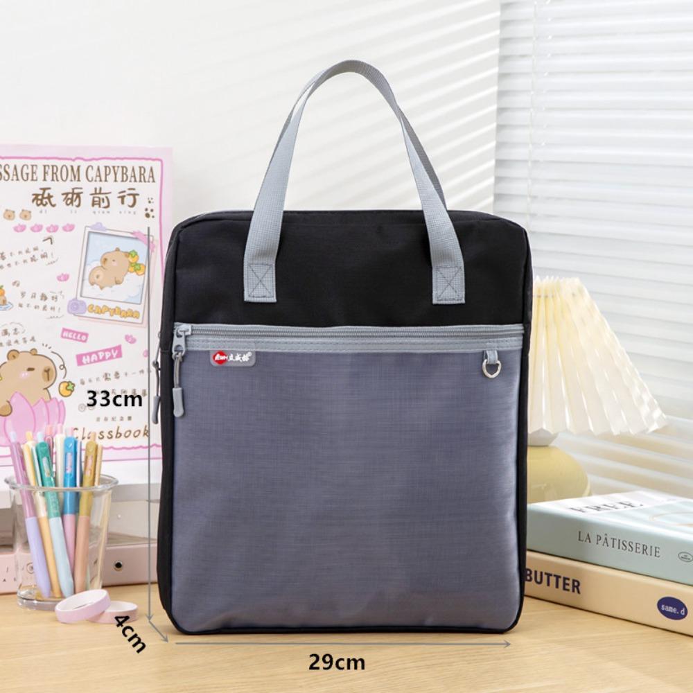 

Oxford cloth Zipper Pouch Bag Multifunctional Data Storage Bag Document Bag School Office Supplies чорний