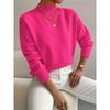 P17511 Semi-High Neck Knit Sweater