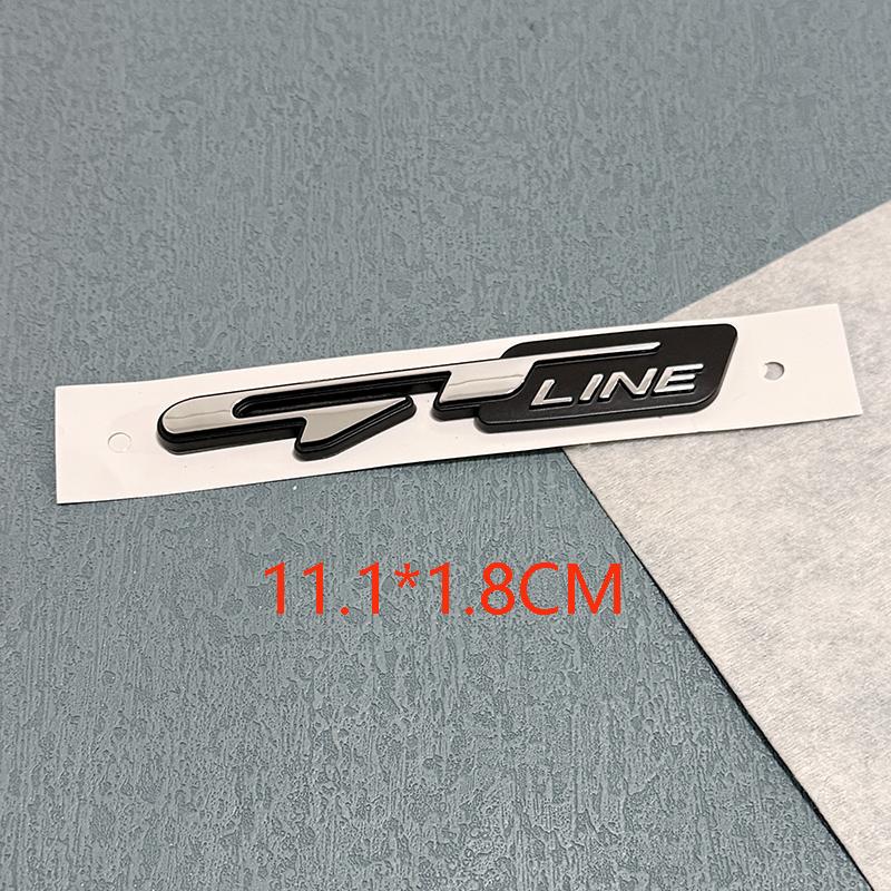 BKFWPU1 3D Chrome Car GT Line Sticker Emblem Logo For Kia GT Line Sportage Ceed Picanto K5 K3 Stonic Auto Badge Decal Accessories