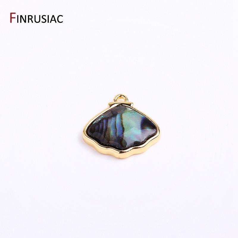 14K Gold Plated Messing Attraktive Muschel Anhänger Ohrring Herstellung Zubehör, 12,5 mm * 12 mm Glatte Muschel Charms Für DIY Bastelkomponenten