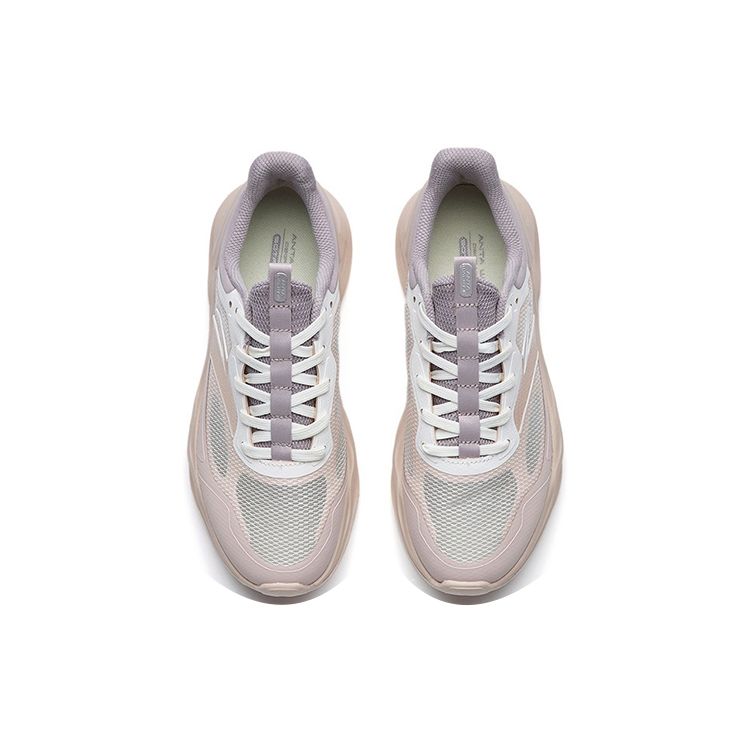 Anta Energy Ring Lightweight Comfortable Training Shoes Women Sneakers White Gray 122227725-2