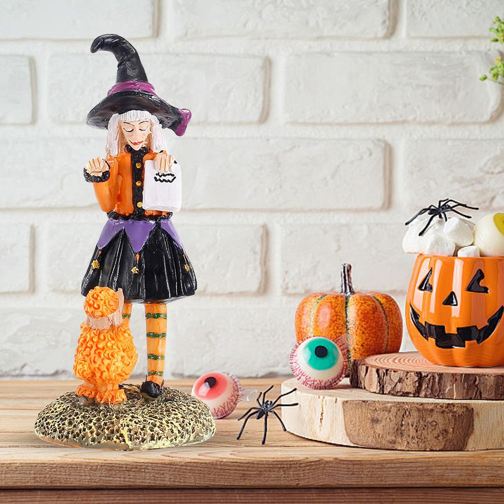 Witch Dolls Bewitching Figure Handmade Figure Halloween Witch Doll Bedroom Desktop Doll Decoration Christmas Ornament Fancy