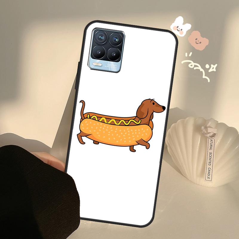 Cartoon Dachshund Sausage Dog Case For OnePlus 10 9 Pro 8T 9R Nord2 Cover For Realme GT Neo 2 3 GT Master 8i 9i 8 Pro
