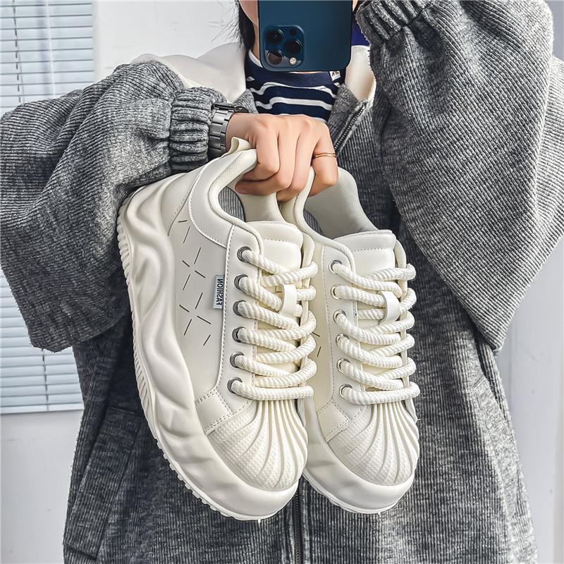 

Comfortable Trendy Shell Toe Skate Sneakers New Classic Thick Sole Durable PVC Outsole Outdoor All-Season Low Top Casual Shoes 39 зелений