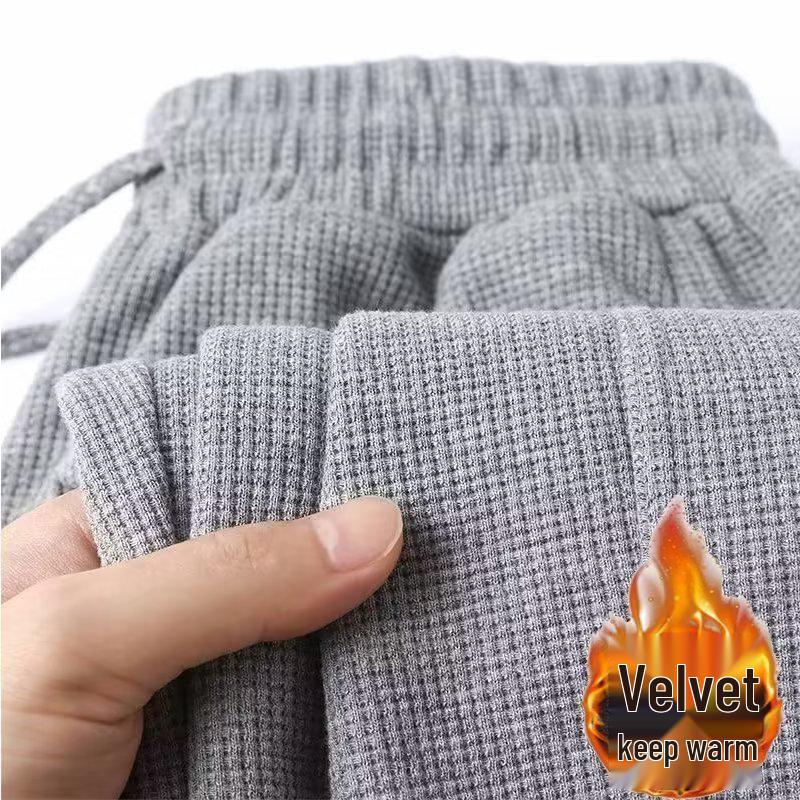 

Чоловічі повсякденні штани джогери прямого крою вафельної в язки: Універсальний, Модний та Зручний для Роботи та Літа M (80-95 jin)