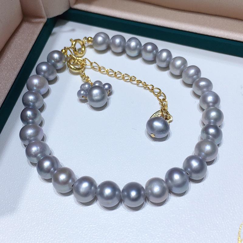 Zhuji Freshwater Pearl Bracelet with Cute Cat Paw Design for Girls Adjustable Opening