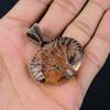 DoubleTree of Life Morganite Gemstone Copper Wire Wrap Pendant Jewelry Gift
