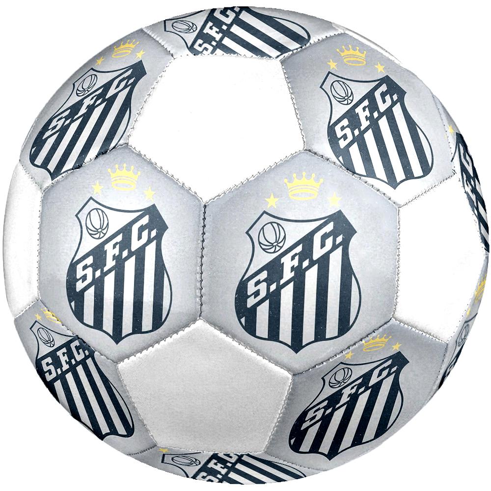 Santos FC Soccer Ball, Colorful, Suitable for All Ages, Machine-stitched, PVC Material, Competition Grade, Durable and High Bounce
