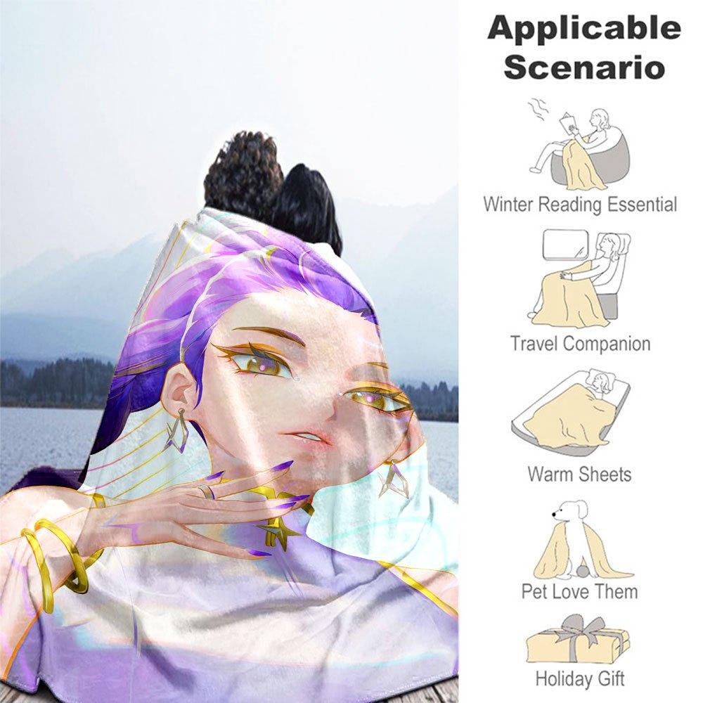 "Vivid Purple Hair Earrings: Add a Pop of Color to Your Look!"Blanket Lightweight Flannel Throw Blanket for Sofa, Bed, Travel, Camping, Livi