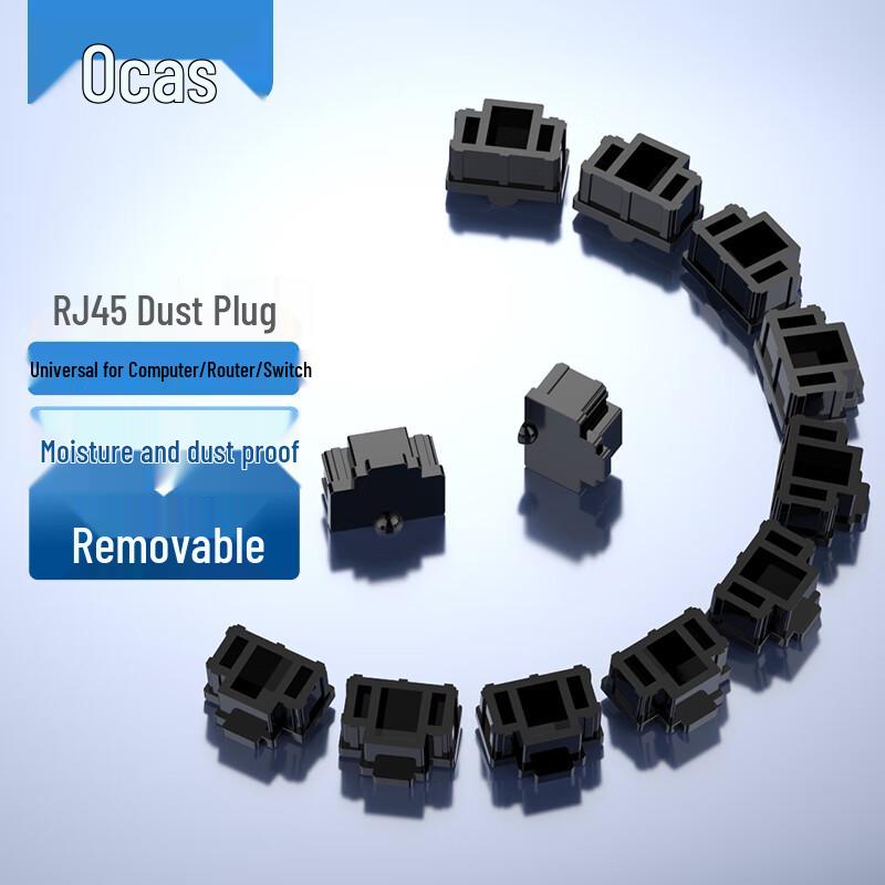 Aocas RJ45 Ethernet Port Dust Plugs (12-Pack)