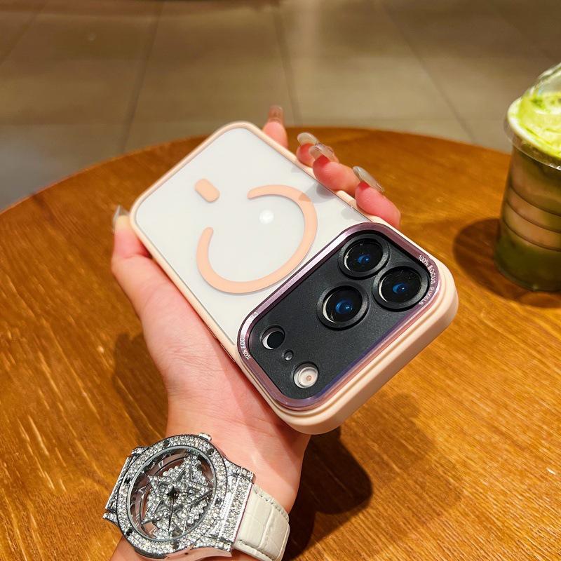 Magnetic Solid Color Metal Phone Case for iPhone 17 Pro Max, 16, 15, 14 PM – Unisex Hawk Eye Compatible.