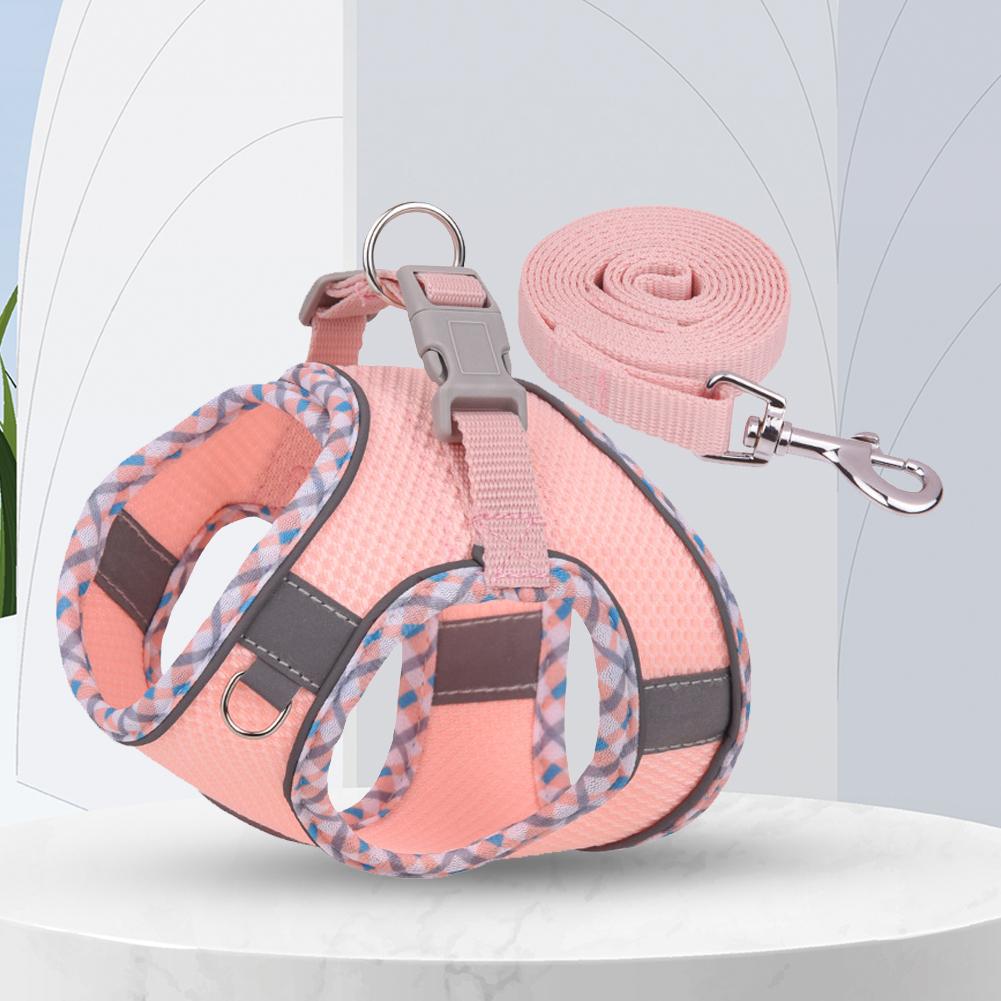 Puppy Harness&Leash Set Reflective Dog Harness with Matching Leash No-Pull Choke-Free for Small Medium Large Dogs