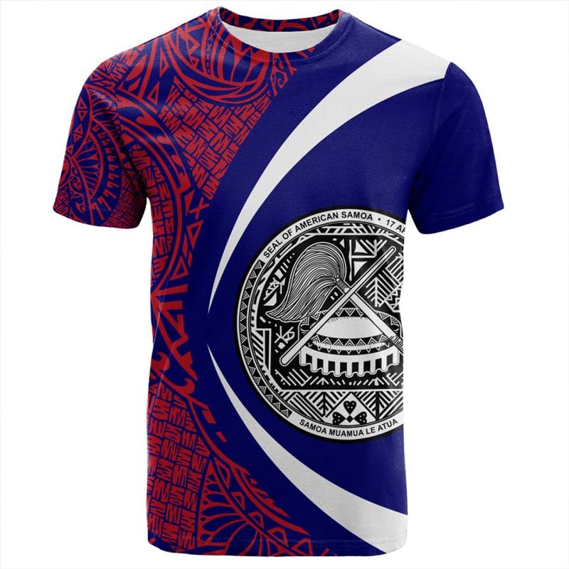 3D Printed Samoan Flag T-Shirt For Men New In Summer Short Sleeves Polynesian Tshirts Clothes Men's Oversized Tee Shirts