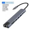 8 In 2 USB C HUB USB 3.0 Type C Docking Ststion 5Gbps High Speed Transmission USB Splitter Type C To USB OTG Adapter