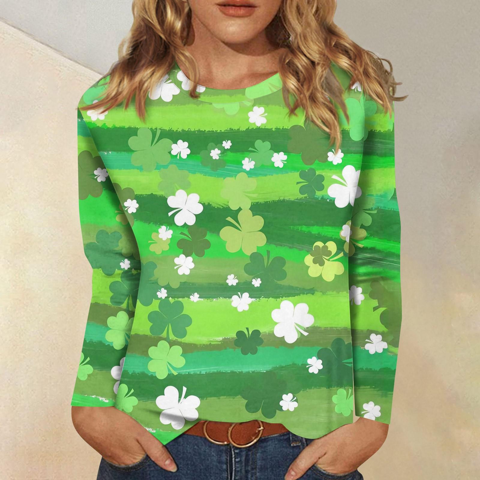 

Женская мода, повседневная блузка с длинным рукавом и круглым вырезом, пуловер с принтом XXL