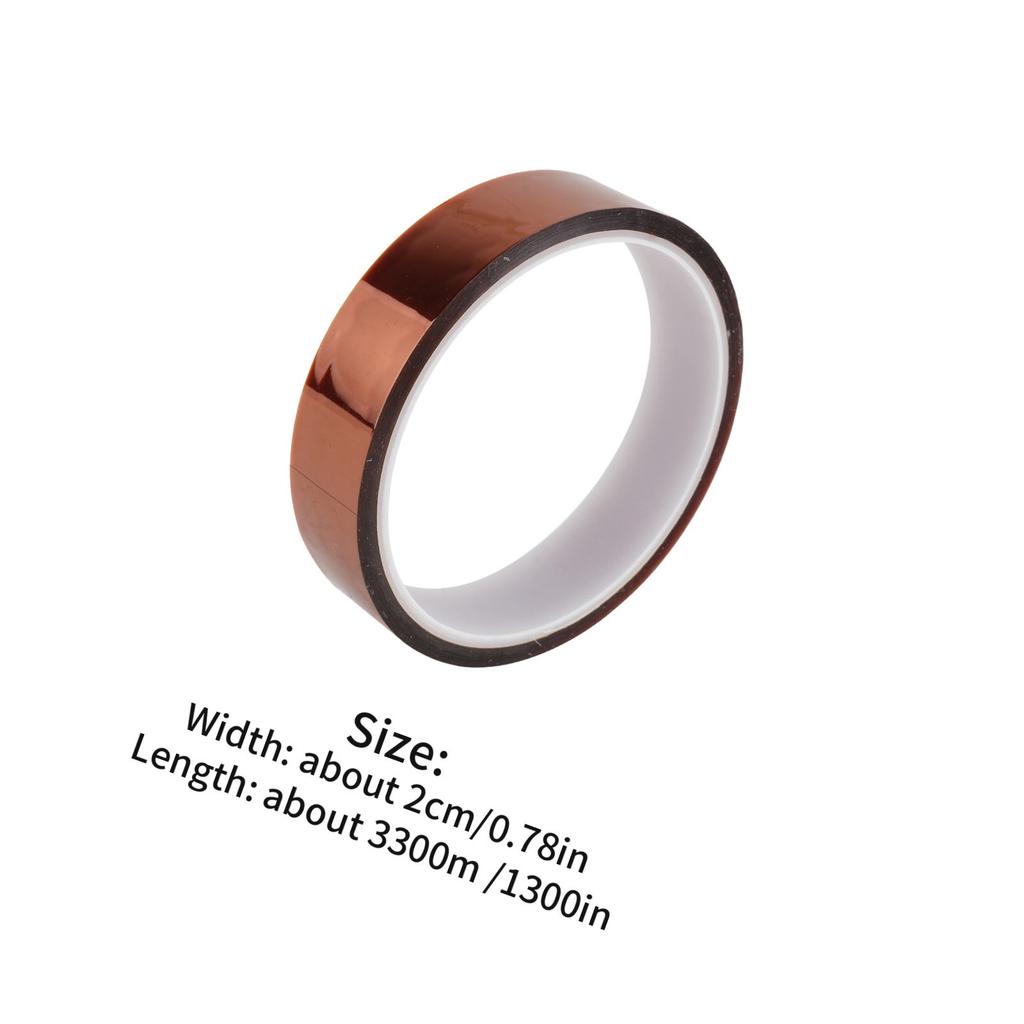 20mm 33m Polyimide Tape Tawny Heat Resistant Electrical Insulation Tape High Temperature Acid Alkali Resistant Durable