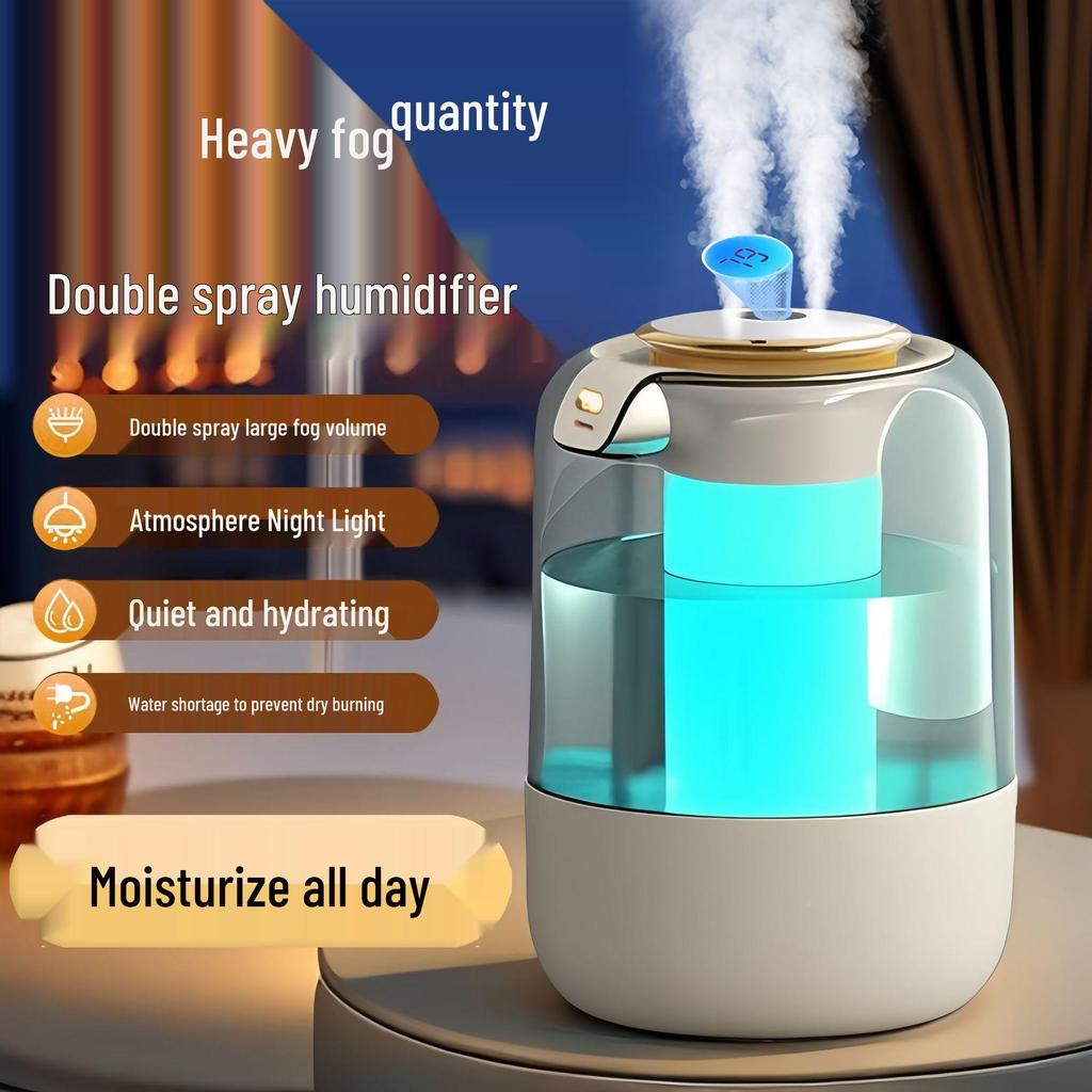 2025 Silent Home Air Humidifier: Large Capacity, Indoor Moisturizer, Ideal for Bedroom and Pregnant Women