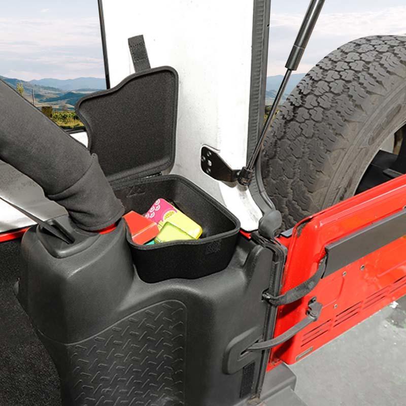 For Jeep Wrangler JK 2011-2017 4-Door Version Car Trunk Side Storage Box Organizer Container Interior Stowing Tidying Accessories