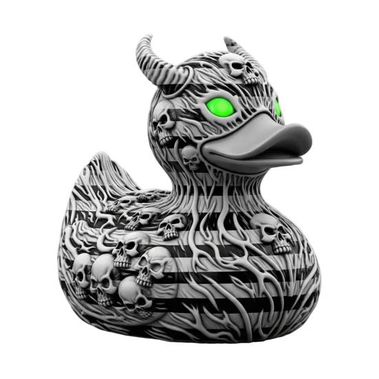 Devil Skull Duck Figurine Gothic Punk Halloween Duck Ornament Resin Demon Duck