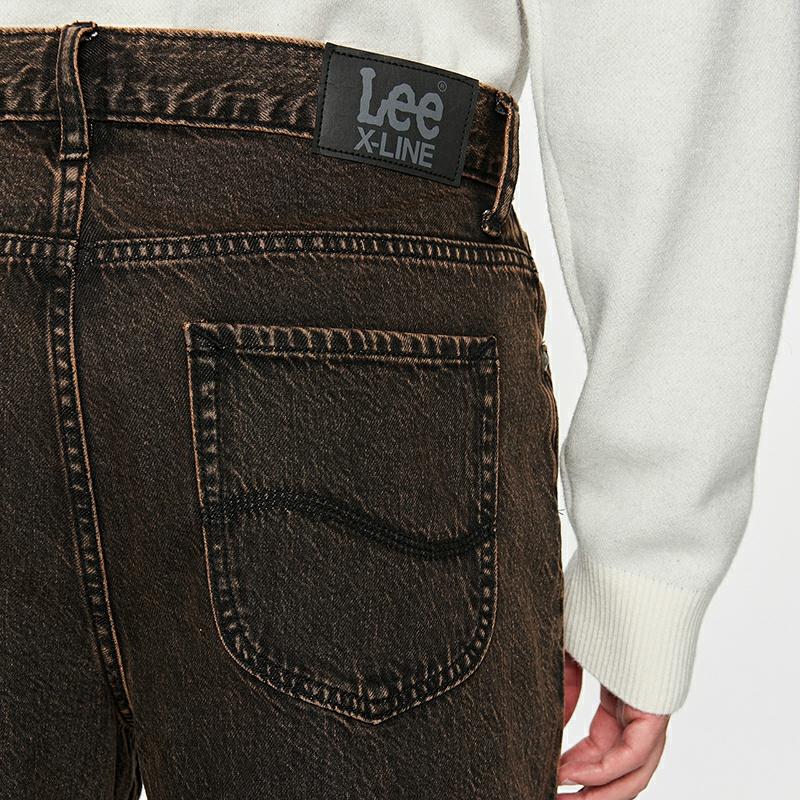 Lee Xline Jeans Men's Brown Moderate Straight Fit Pants LMB004051100031A05599