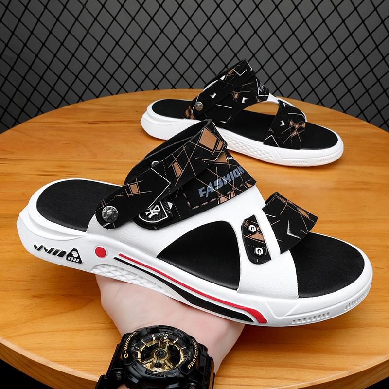 Fashion CYYTL Summer Mens Slippers Casual Shoes Beach Sandals Outdoor Slides Leather Walking Comfort Designer Fashion Lightweight Luxury