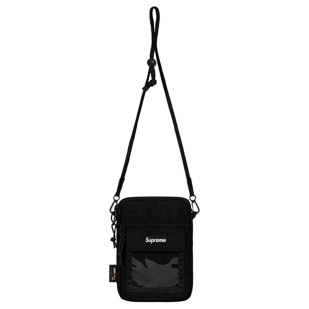 New Supreme Nylon Crossbody Bags Regular Unisex Black SUP-SS19-917