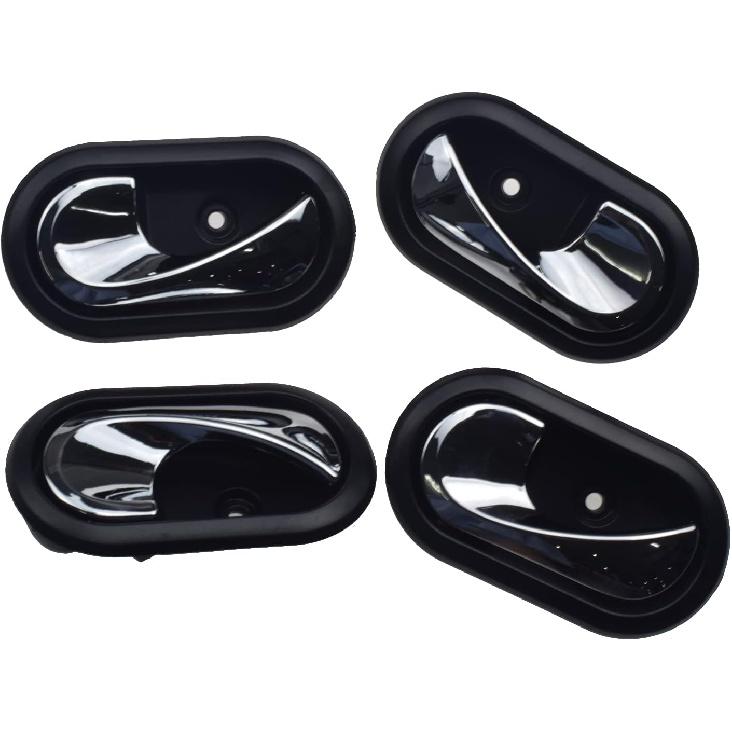 Chrome Black 4Pcs Interior Door Handles Front Rear Left Right For 2012-2016 Renault Logan Duster 8200733848,8200733847