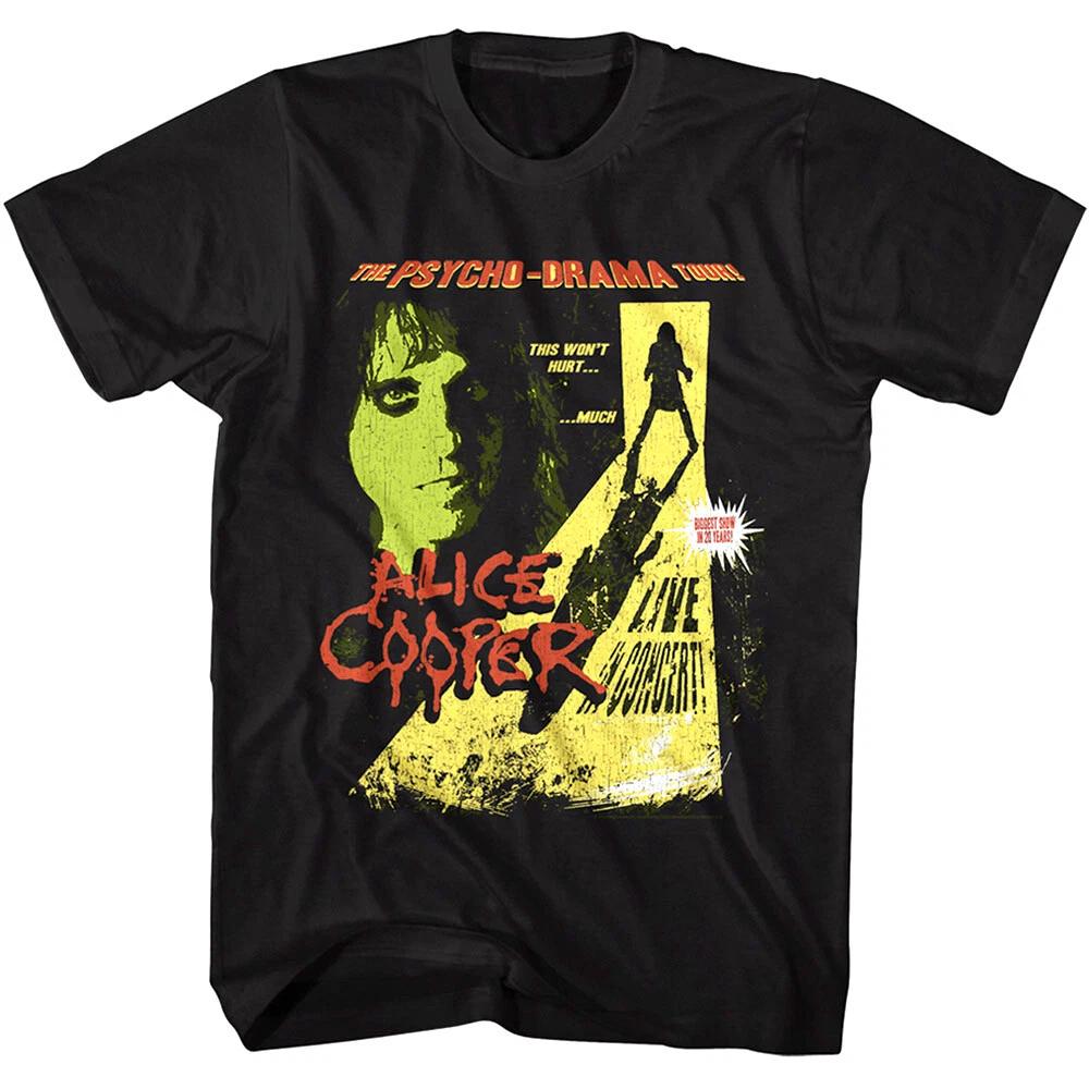 Alice Cooper Psycho Drama Tour Men s T Shirt Live Concert Rock Legend Tour Merch 2XL