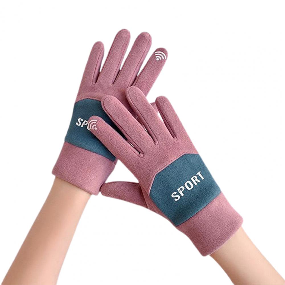 1 Pair Popular Cycling Gloves Sporty Sport Gloves Touch Screen Keep Warm Full Finger Ridding Ski Gloves
